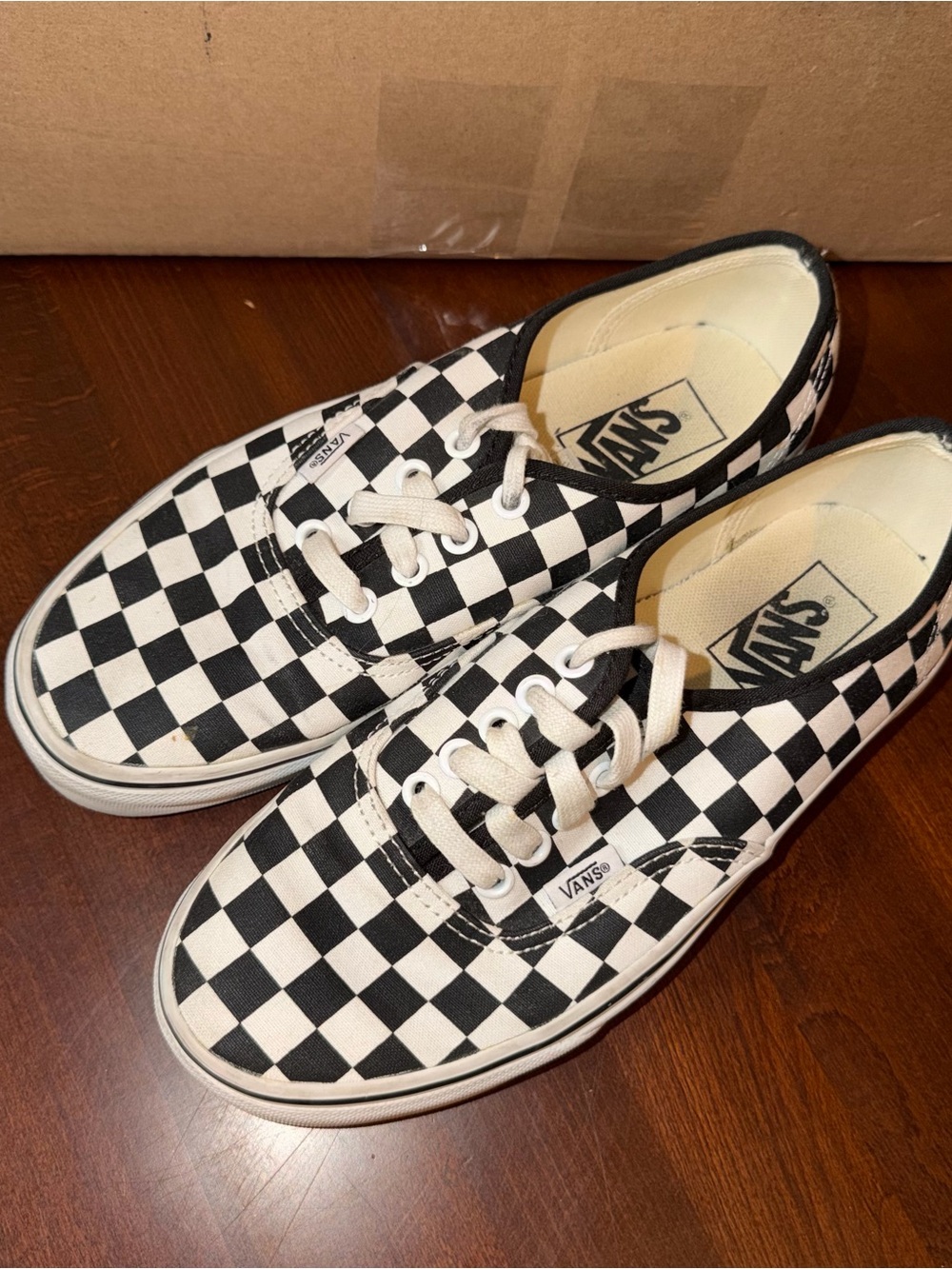 Vans Authentic Black White Checkerboard Sneakers Women’s 7.5 Men’s 6